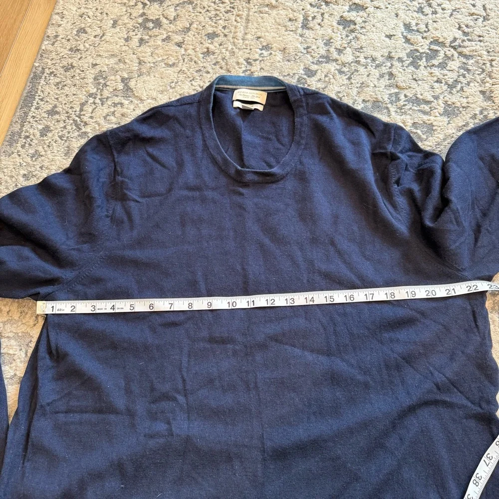 Banana Republic Dark Blue Long Sleeve Tee Cotton Cashmere Men’s Size XL Preppy
